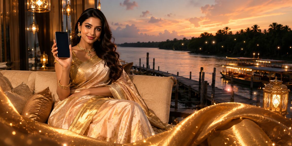 খুলনায় শাড়ি পরিহিত একজন ভিআইপি সদস্য 1ton বোনাস উপভোগ করছেন